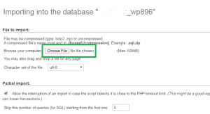 import new modified tables from localhost to live site