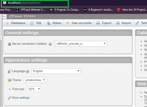 navigate to your localhost database