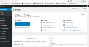 wordpress wp-admin dashboard